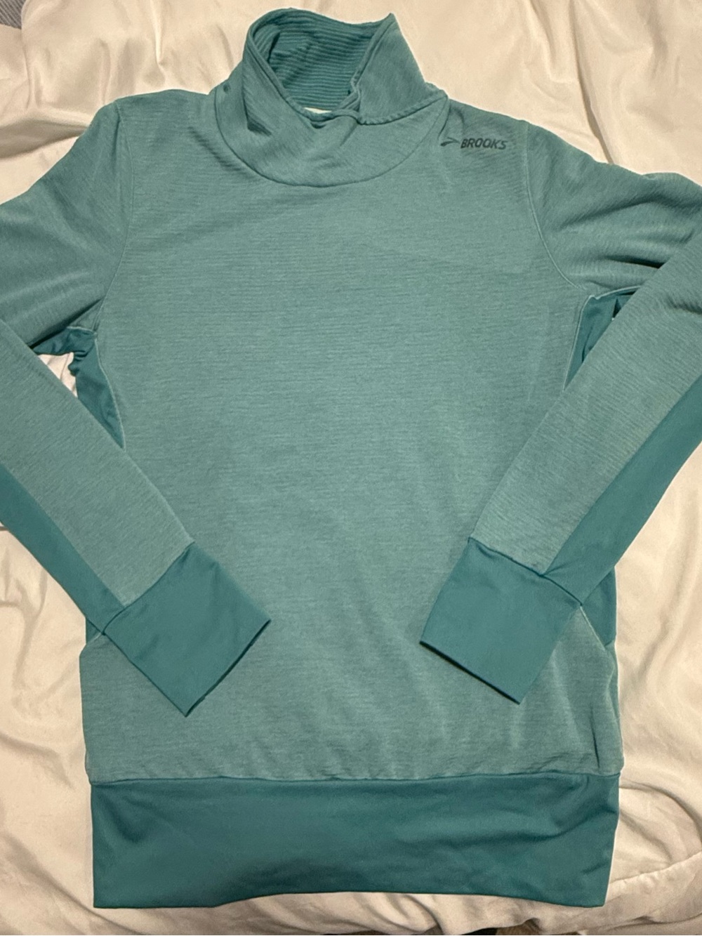 Brooks Women's Teal Performance Turtleneck Pullover